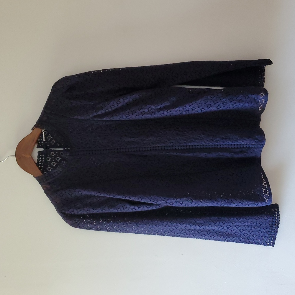 Lace Navy Blouse - Gap
